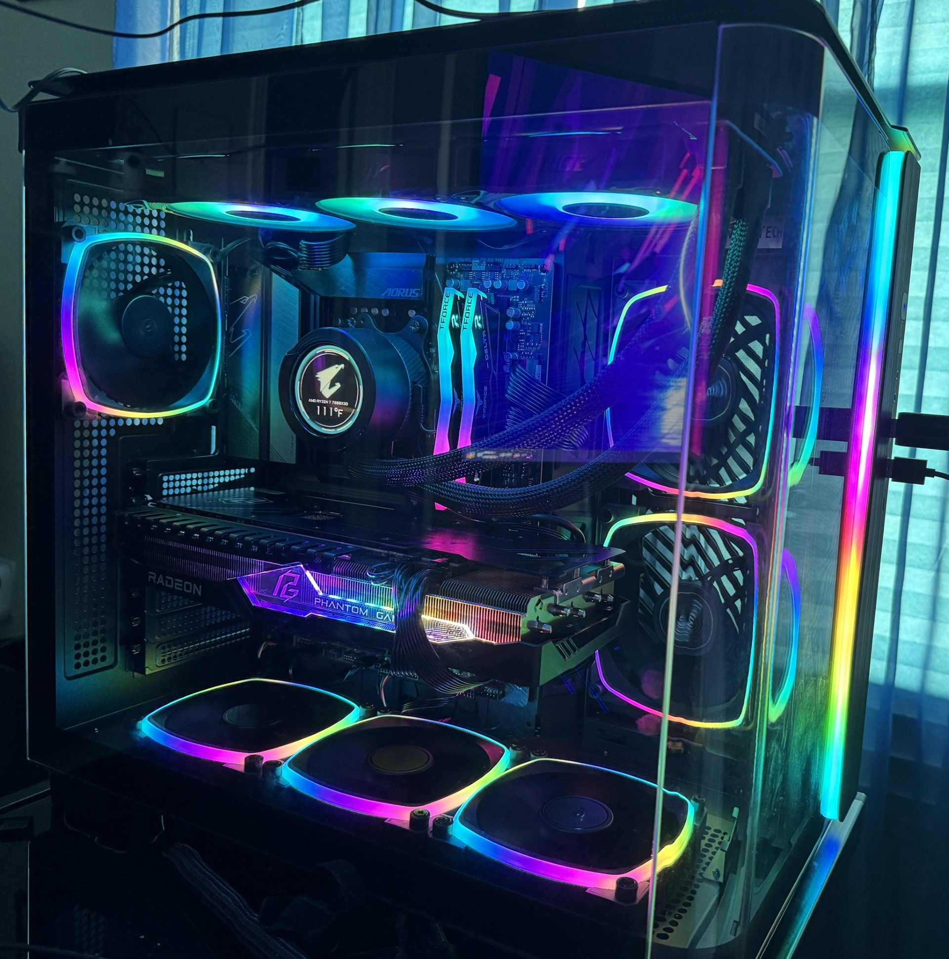 Build 1 — RGB gaming PC with tempered glass panel